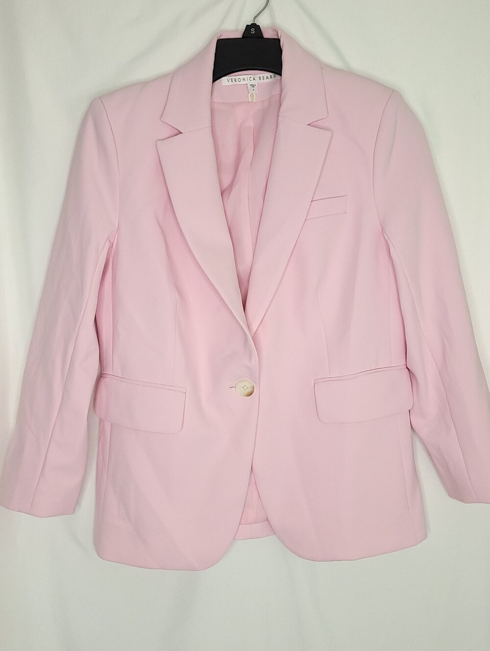 VERONICA BEARD Women's One Button Pink Blazer Size 4